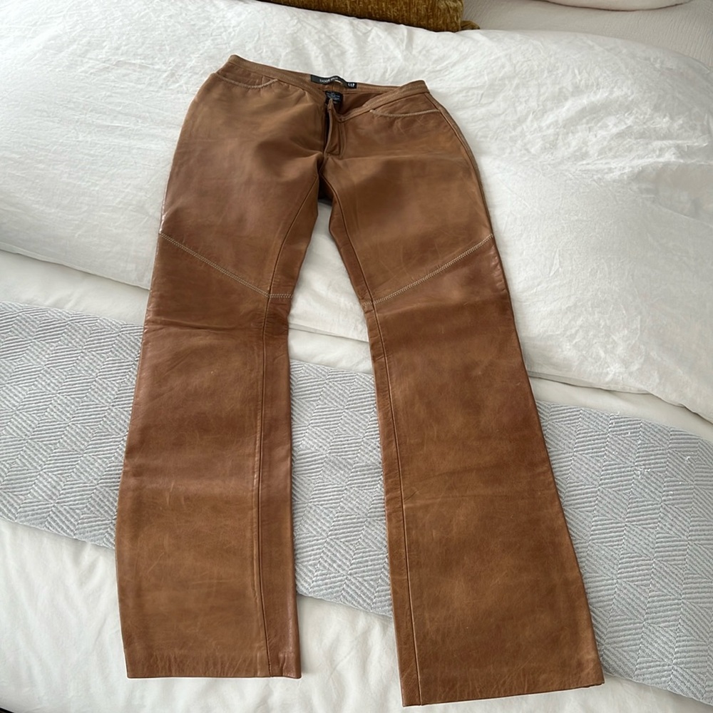 Gap genuine, leather pants. Vintage. Size one. 30 inch inseam.